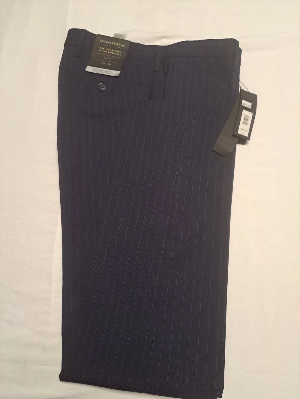 Mens Banana Republic Navy Pinstripe Dress Pants